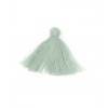 Pompon de coton 3cm - gris/vert