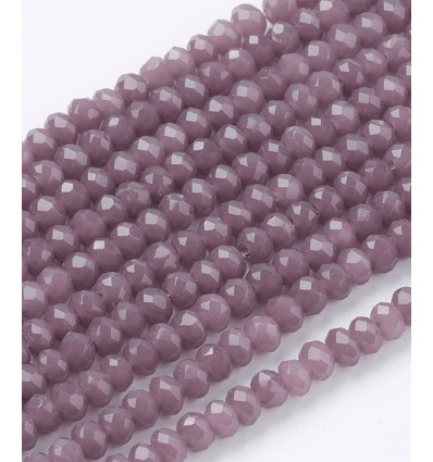 Chapelet de 140 perles de verre - vieux rose