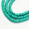 6mm - Chapelet perles rondelles Heishi en Howlite - turquoise