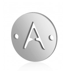 Médailles Alphabet acier inoxydable