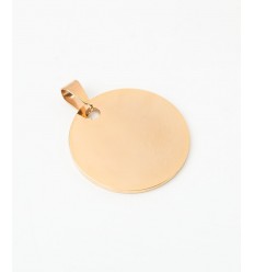 Pendentif pastille inoxydable