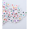 Perle alphabet coeur multicolore