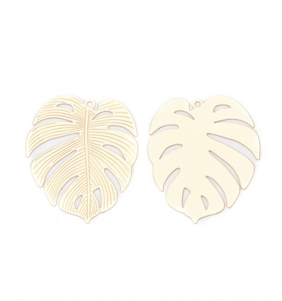 Pendentif grosse feuille de monstera
