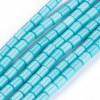4mm - Chapelet Howlite perles tubes rondelles Heishi