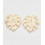 Pendentif feuille de monstera martelée plaquée or