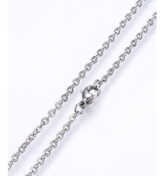 Collier chaine avec fermoir acier inoxydable