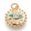 Pendentif gros oeil + zircon doré à l'or fin