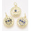 Pendentif gros oeil + zircon doré à l'or fin