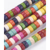 4mm - Chapelet Howlite perles rondelles Heishi