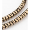 Chapelet Heishi hématite synthétique 3mm
