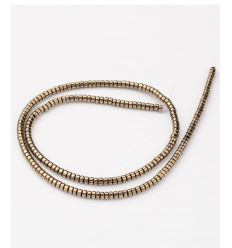 Chapelet Heishi hématite synthétique 3mm