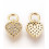 Pendentif coeur + zircon blanc