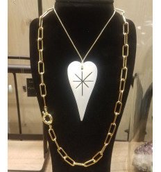 Pendentif nacre gros coeur