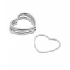 Pendentif 14mm coeur évidé inoxydable
