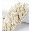 Chapelet 3mm perles de verre couleur nacre
