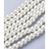 Chapelet 6mm perles de verre couleur nacre