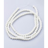 Chapelet 8mm perles de verre couleur nacre