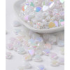 Perle coeur irisée opaque 9mm (10pcs)