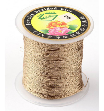 Fil Lurex 0,4mm pour enfilage de perles