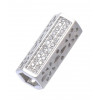 Pendentif tube hexagone/zircon