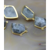 Pendentif gemme polygone en labradorite