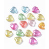 Lot de petits coeurs transparents en acrylique (20pcs)