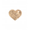 Pendentif coeur extra fin feuille martelée