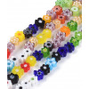 Chapelet perles fleurs en verre "Millefiori"