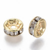 intercalaires avec zirconium doré à l'or fin - 6mm (1pc)