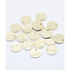 Pendentif mini pastille 12mm dorée à l'or fin