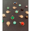 Pendentif soleil support cabochon en acier