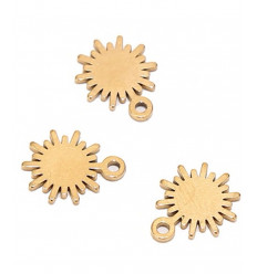 Pendentif soleil support cabochon en acier