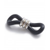 attache lunette acier inoxydable argentée (la paire)