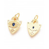 Pendentif triangle avec oeil doré à l'or fin