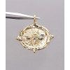 Pendentif pastille abeille plaquée or
