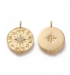 Pendentif pièce romaine plaquée or