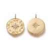 Pendentif pièce constellation - plaquée or