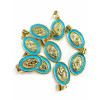 pendentif vierge émaillée bleu