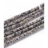 4,5mm - Chapelet Heishi en pierre jaspe dalmatien naturelle