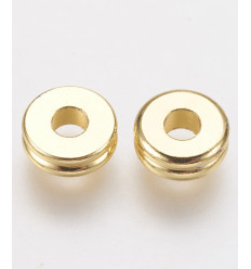 6mm - intercalaires heishi acier inoxydable(20pcs)