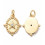 Pendentif ovale avec étoile et zircon central