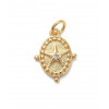 Pendentif ovale avec étoile et zircon central