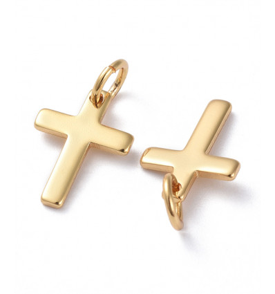 Pendentif croix doré à l'or fin