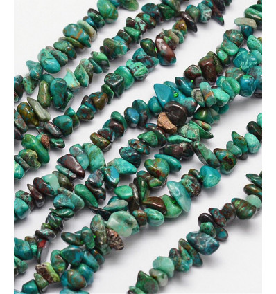 Chapelet pierre chips - jaspe africain
