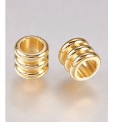 12x6mm - Petite perle boulier dorée
