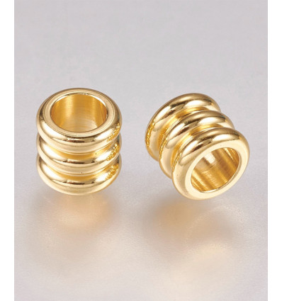 12x6mm - Petite perle boulier dorée