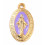 pendentif vierge émaillée bleu