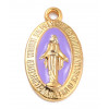 pendentif vierge émaillée bleu