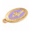 pendentif vierge émaillée bleu