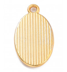 pendentif vierge émaillée bleu